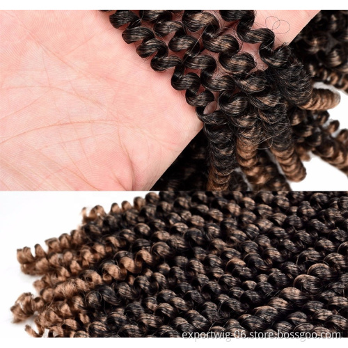 Synthetic Crochet Braiding Hair For Women Low Temperature Retardant Fiber Crochet Hair Extensions Crotchet Rainbow 30Roots